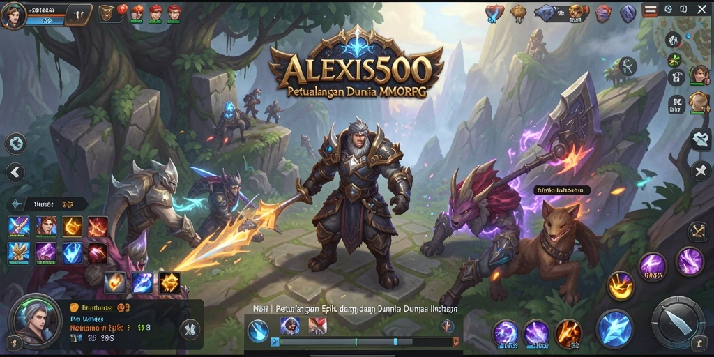 Tangkapan layar menunjukkan aksi intens dalam pertempuran MMORPG.