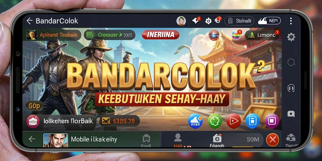 Tampilan utama BANDARCOLOK yang intuitif dan menarik.