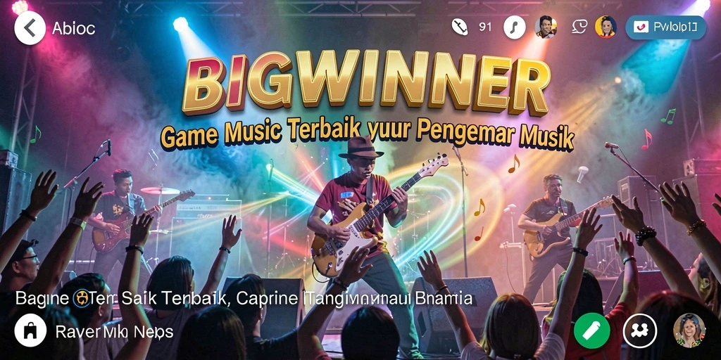 Tampilan gameplay <strong>BIGWINNER</strong> yang seru dan interaktif dalam permainan musik.