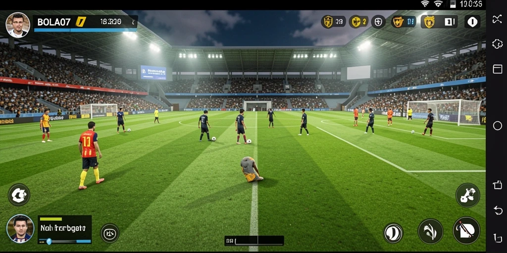 Tampilan gameplay <strong>BOLA07</strong> yang dinamis dan menarik.
