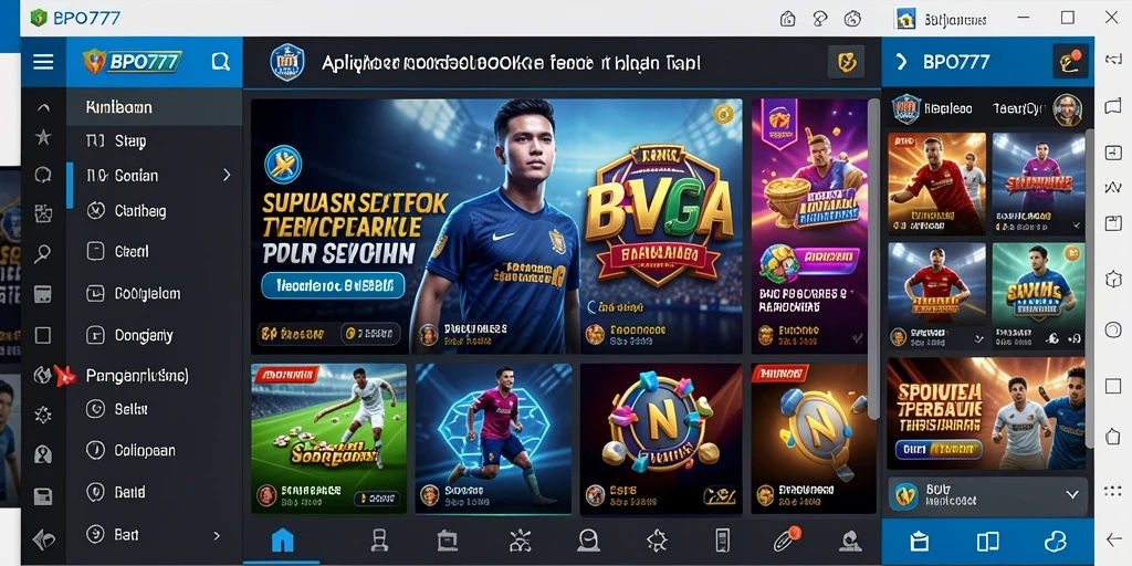 Tampilan antarmuka BPO777 dengan fitur live betting yang menarik.