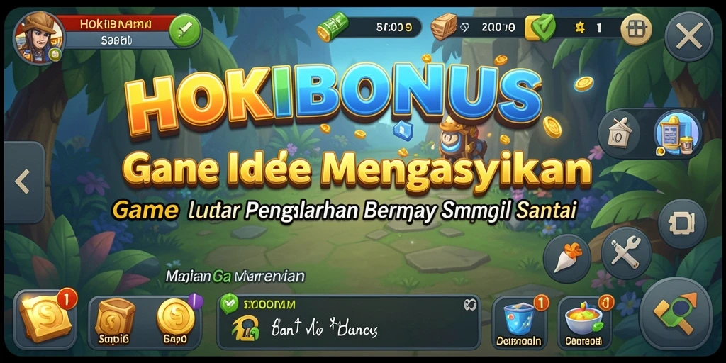 Tangkapan layar gameplay HOKIBONUS menampilkan aksi pengumpulan bonus yang menyenangkan.