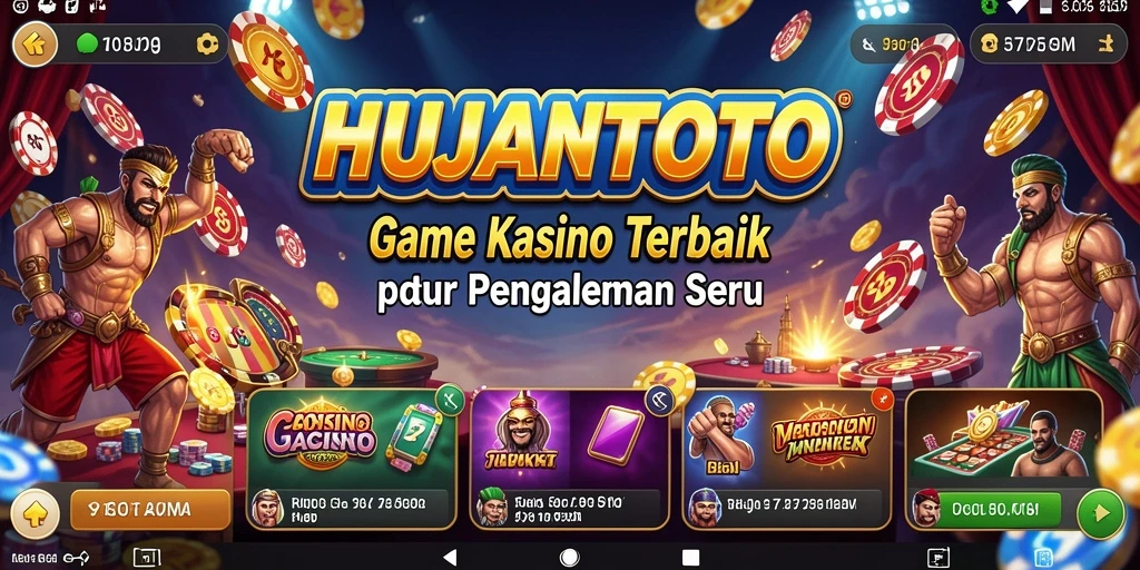 Screenshot gameplay HUJANTOTO menampilkan keseruan permainan kasino yang penuh aksi.