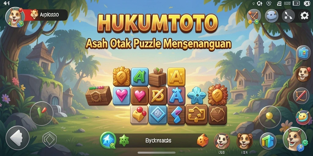 Tampilan gameplay HUKUMTOTO yang menarik dan penuh tantangan puzzle.