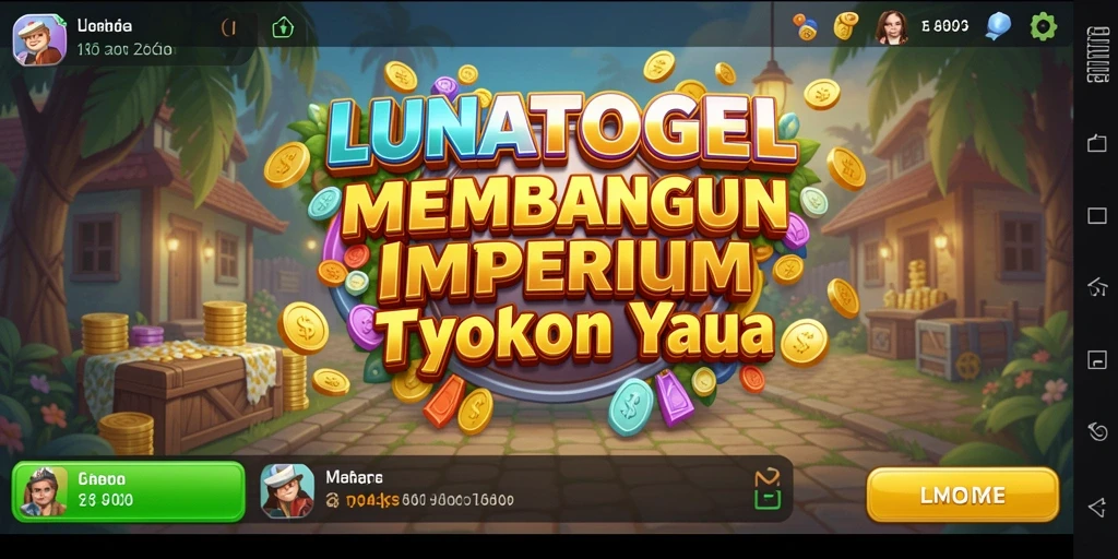 Tampilan utama gameplay LUNATOGEL yang menarik dan interaktif.