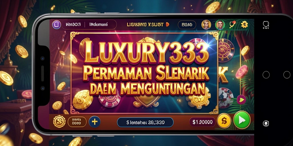 Screenshot gameplay LUXURY333 menampilkan grafis slot yang menarik.