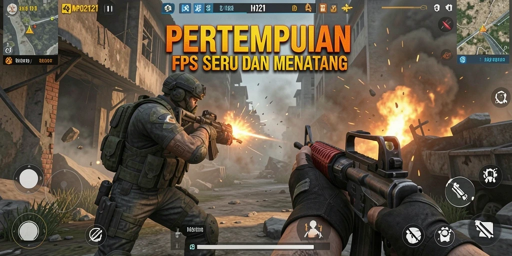 Tangkapan layar gameplay intens dari MPO2121 menunjukkan pertempuran yang mendebarkan.