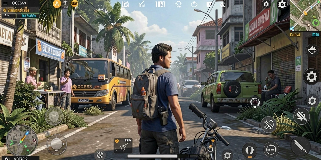 Tampilan gameplay OCE69 yang mendebarkan dalam simulasi kehidupan nyata.