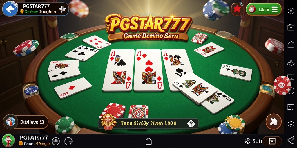 Tampilan gameplay Domino yang menarik dan seru.