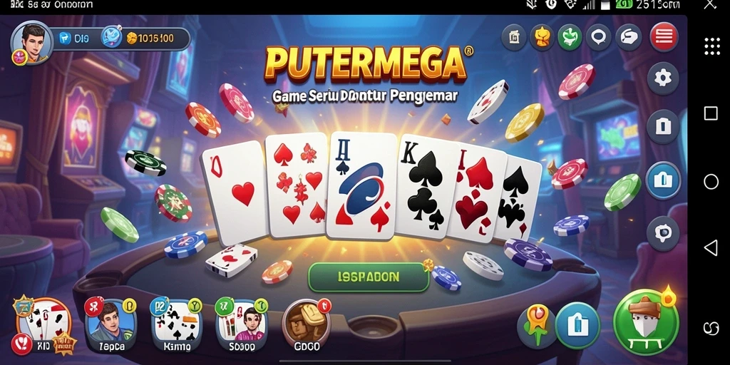 Tampilan utama gameplay PUTERMEGA yang menarik dan interaktif.