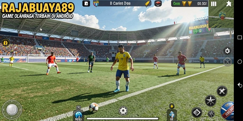 Tampilan gameplay menarik RAJABUAYA89 dengan aksi olahraga yang seru.