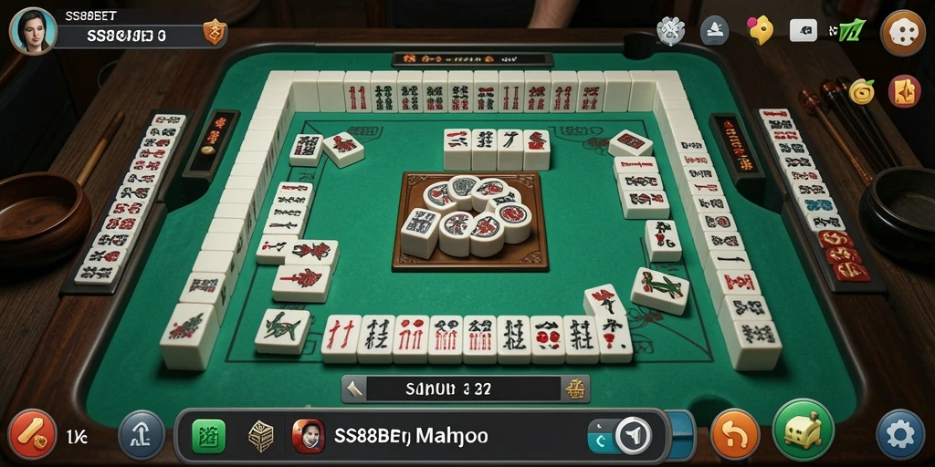 Tangkapan layar SS88BET menampilkan gameplay Mahjong yang menantang dan menghibur.