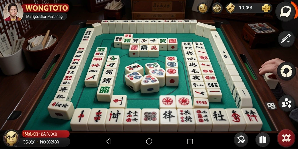 Screenshot gameplay WONGTOTO yang menunjukkan aksi seru Mahjong.
