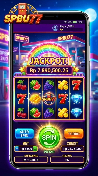 Screenshot aplikasi spbu77 yang menunjukkan pilihan kategori aplikasi.